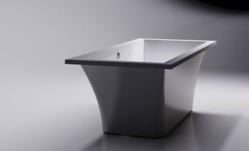 Ванна ЛОТУС пустая, литой мрамор 1850х850 01010036 — фото 2, Ванны