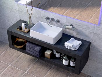 Раковина накладная Allen Brau Fantasy 48 4.11002.20 белый глянец — фото 1, Раковины накладные