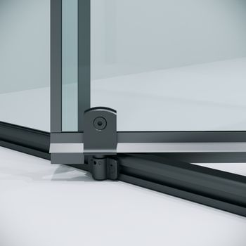 Душевое ограждение Niagara Nova NG-35-10AGR-A80GR-34 (100х80х195) прямоугольник,распашная,графит,стекло прозрачное,2 места — фото 8, Душевые уголки