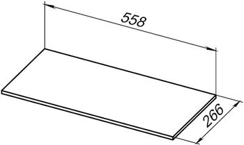 Полка для стеллажа Allen Brau Liberty 60 1.33010.B-S бежевый структ — фото 1, Стеллажи для ванной комнаты