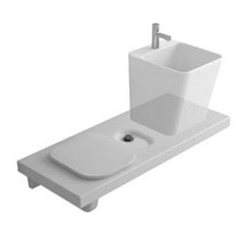 Модуль HATRIA G-FULL YXJX01 подвесной унитаз и раковина цвет белый — фото 1, Раковины подвесные