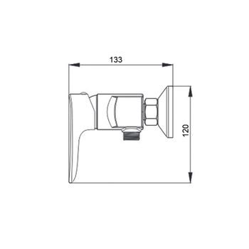 Смеситель для душа Raiber Nova R2501 — фото 2, Смеситель для душа