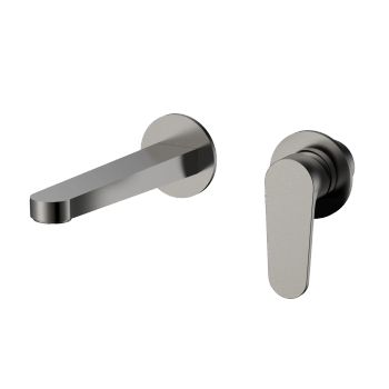 AQM6915GM Novara Смеситель для раковины настенный на 2отв., цвет металл — фото 1, Смесители для раковины