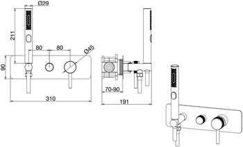 Смеситель для душа Allen Brau Priority 5.31009-BN Никель брашированный — фото 17, Смеситель для душа