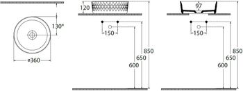 Товар: Раковина-чаша Allen Brau Fantasy Romb 36 4.11033.PT Петроль - фото 5 Раковина-чаша Allen Brau Fantasy Romb 36 4.11033.PT Петроль — фото 5, Раковины накладные