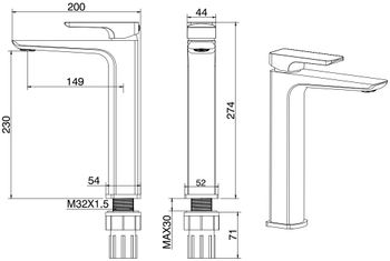 Смеситель для раковины Allen Brau Infinity 5.21002-00 Хром — фото 11, Смесители для раковины