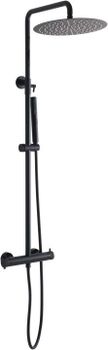 Душевая система Allen Brau Fantasy 5.11001-31 с термостатом Черная матовая — фото 14, Душевые стойки