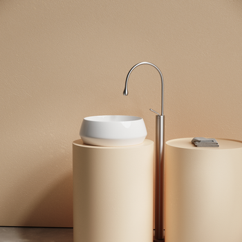 Раковина CERAMICANOVA Maya накладная круглая 400x400x140 белый CN12004 — фото 6, Раковины накладные