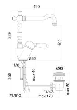 Товар: Смеситель для раковины Fiore IMPERIAL 83CO2245, хром/золото - фото 2 Смеситель для раковины Fiore IMPERIAL 83CO2245, хром/золото — фото 2, Смесители для раковины