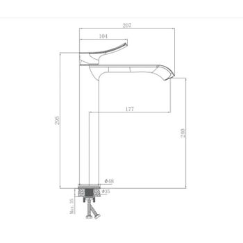 Смеситель для раковины HB11553, хром — фото 2, Смесители для раковины