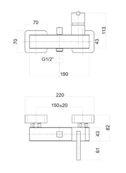 Смеситель для душа Fiore XS 71CR7770, хром — фото 2, Смеситель для душа