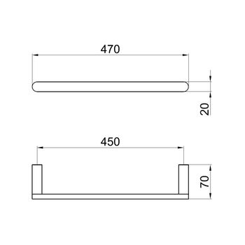 Полотенцедержатель Webert Living LV500501560, черный — фото 2, Полотенцедержатели