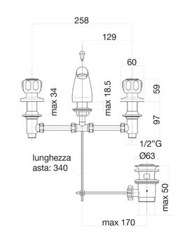 Смеситель для раковины Fiore ASTRO 14CR0116, хром — фото 2, Смесители для раковины
