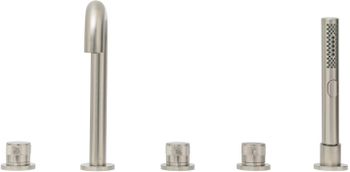 Смеситель на борт ванны Allen Brau Priority 5.31007-BN Брашированный никель — фото 2, Смесители на борт ванны