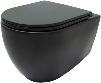 Унитаз Allen Brau Reality 4.32006.31 подвесной Черный матовый без сиденья — фото 1, Подвесные унитазы