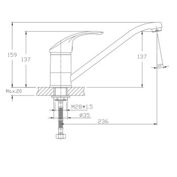 Смеситель для кухни Haiba HB4921-7, черный — фото 2, Смесители для кухни