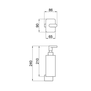 Дозатор жидкого мыла Webert Living LV500201560, черный — фото 2, Дозаторы