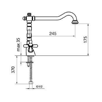 Смеситель для кухни Webert Armony AM780102065, бронза — фото 2, Смесители для кухни