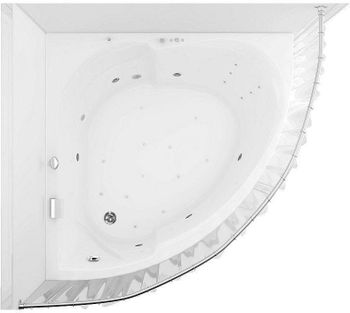 Карниз для ванны Aquanet Bali полукруглый 150х150 00156491 — фото 5, Карнизы для ванной