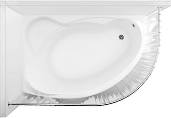 Карниз для ванны Aquanet Jamaica полукруглый 160х100 00152670 — фото 5, Карнизы для ванной