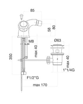 Смеситель для биде Fiore ASTRO 14CR0150, хром — фото 2, Смесители для биде