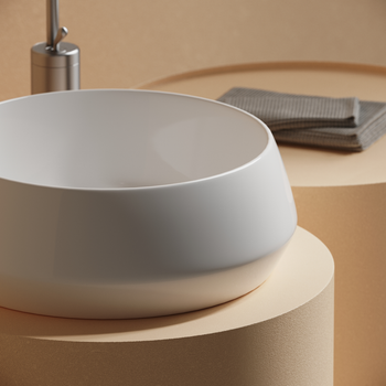 Раковина CERAMICANOVA Maya накладная круглая 400x400x140 белый CN12004 — фото 7, Раковины накладные