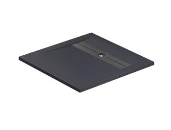 Душевой поддон из искусственного камня Allen Brau Infinity 90x90 8.21001-AM Антрацит — фото 1, Душевые поддоны из искусственного камня