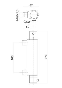 Товар: Смеситель для душа Fiore X-TERMO 31CR0982, хром - фото 2 Смеситель для душа Fiore X-TERMO 31CR0982, хром — фото 2, Смеситель для душа