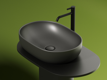 Раковина-чаша Ceramicanova Element 60 CN6047MDH Темный антрацит матовый — фото 10, Раковины накладные