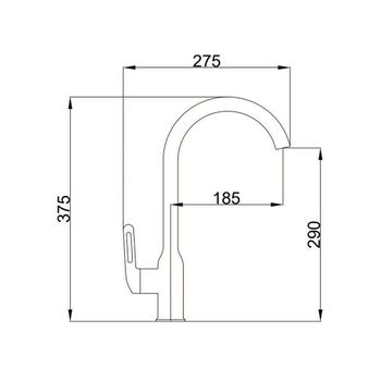 Смеситель для кухни Haiba HB40830-7, черный — фото 2, Смесители для кухни