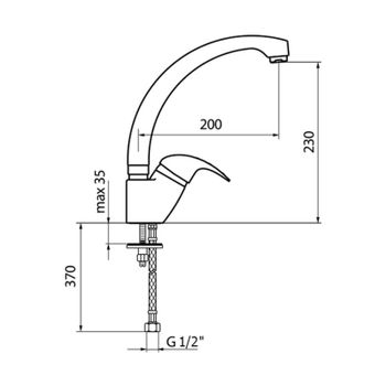 Смеситель для кухни Webert Sax SX920202015, хром — фото 2, Смесители для кухни