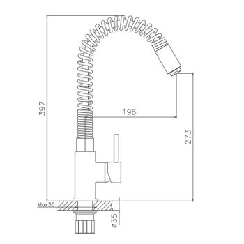 Смеситель для кухни Haiba HB71074, хром — фото 2, Смесители для кухни