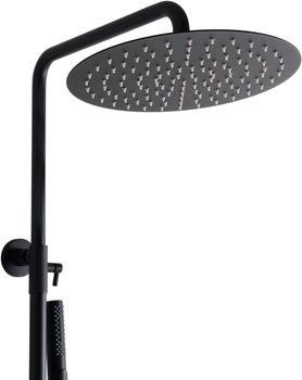 Душевая система Allen Brau Fantasy 5.11001-31 с термостатом Черная матовая — фото 3, Душевые стойки