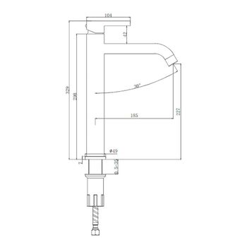 Смеситель для раковины высокий Splenka S221.15.03, золотой сатин — фото 2, Смесители для раковины