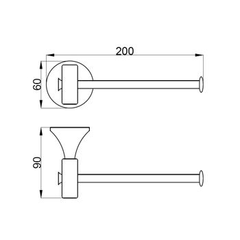 Держатель для туалетной бумаги Webert Opera OA500801560, черный — фото 2, Держатели туалетной бумаги