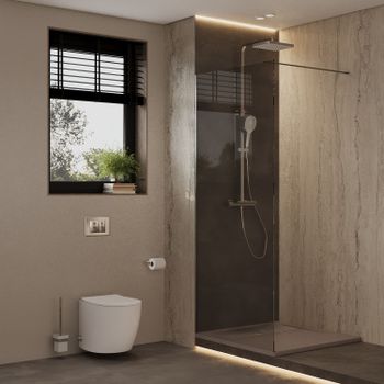 Душевой поддон из искусственного камня Allen Brau Infinity 90x90 8.21001-21 Белый камень — фото 9, Душевые поддоны из искусственного камня