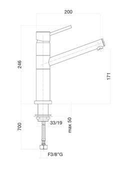 Смеситель для кухни Fiore XENON 44NN5441, черный — фото 2, Смесители для кухни