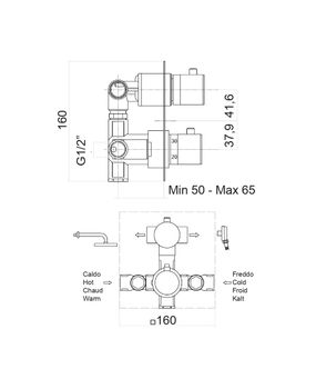 Смеситель для душа Fiore X-TERMO 31CR0993, хром — фото 2, Смеситель для душа