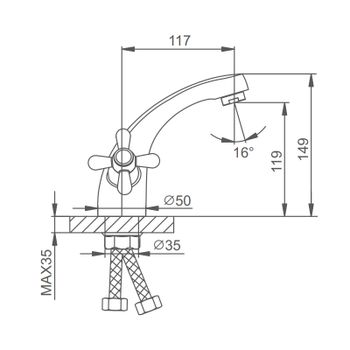 Смеситель для раковины Splenka S80.10, хром — фото 2, Смесители для раковины