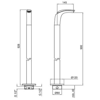 Смеситель для раковины Webert Aria AI832301844, белый — фото 2, Смесители для раковины