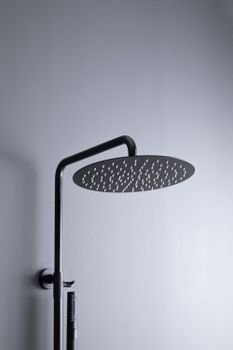 Душевая система Allen Brau Fantasy 5.11001-31 с термостатом Черная матовая — фото 11, Душевые стойки