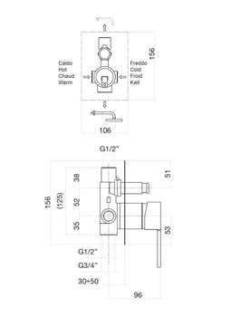 Смеситель для душа Fiore KALOS 76CR7417, хром — фото 2, Смеситель для душа