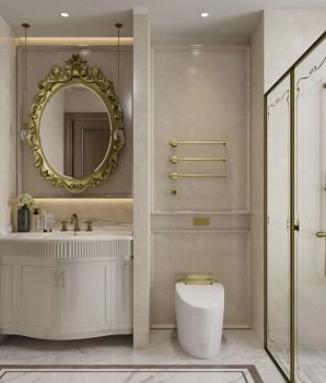 AQM3143BG Полотенцесушитель электрический (встраиваемый) 520*506 c терморегуляторм, цвет: золото шли — фото 2, Электрические полотенцесушители