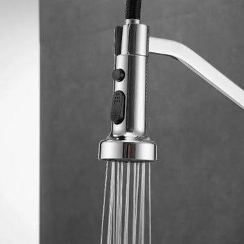 Товар: Смеситель для кухни с гибким изливом и режимом душ Haiba HB73826, хром - фото 6 Смеситель для кухни с гибким изливом и режимом душ Haiba HB73826, хром — фото 6, Смесители для кухни