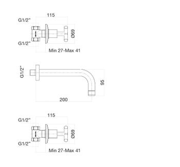 Смеситель для раковины Fiore XT 25CR0527, хром — фото 2, Смесители для раковины