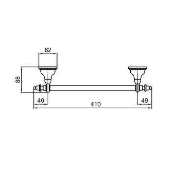 Полотенцедержатель Webert Armony AM500501015, хром — фото 2, Полотенцедержатели
