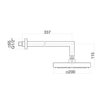 Товар: Верхний душ Webert AC0840015, хром - фото 2 Верхний душ Webert AC0840015, хром — фото 2, Верхние души