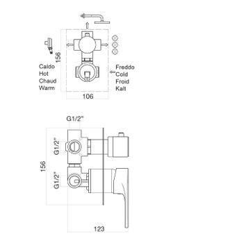 Товар: Смеситель для душа Fiore KERA 88BB7501, белый - фото 2 Смеситель для душа Fiore KERA 88BB7501, белый — фото 2, Смеситель для душа
