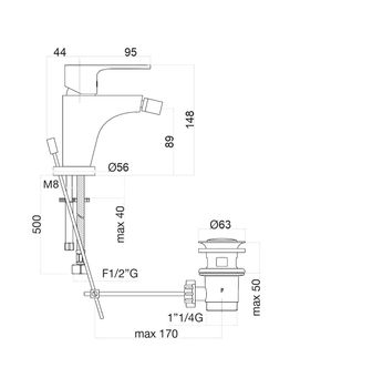 Смеситель для биде Fiore KERA 88CR5535, хром — фото 2, Смесители для биде