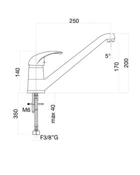 Смеситель для кухни Fiore NEXUS 43CR4125, хром — фото 2, Смесители для кухни